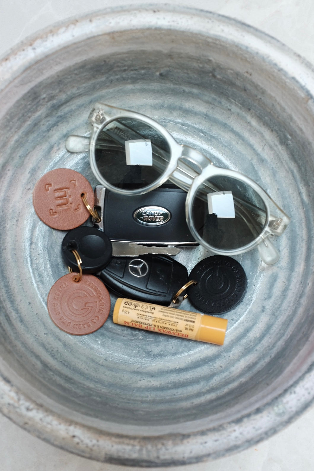 Manual Focus Leather Key Chain