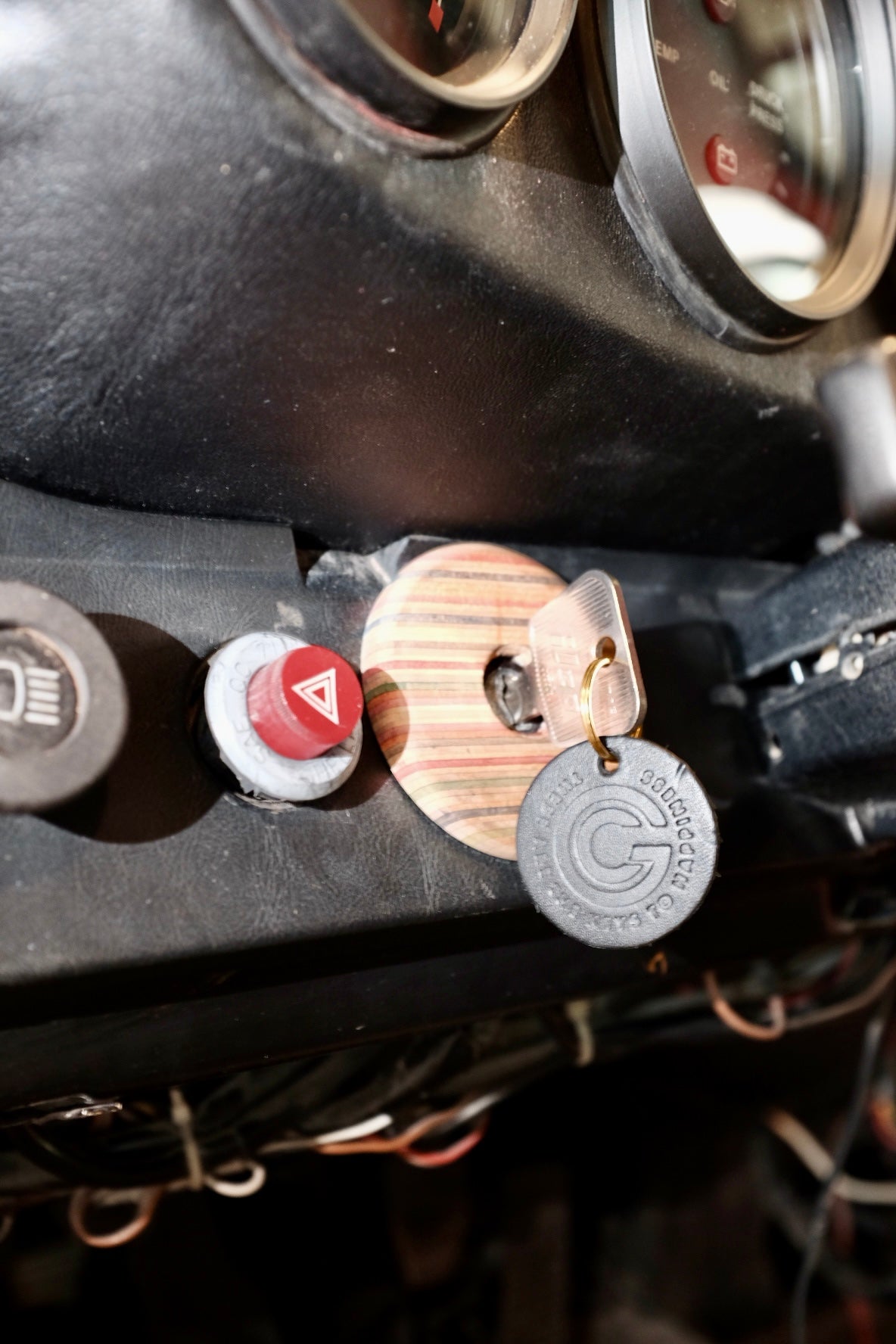 Keys to Happiness Leather Key Chain